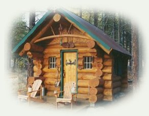 Sunset log cabin at the retreat surrounded by winema national forest in southern oregon, offering cabins, tree houses, vacation rentals for meditation, relaxation and nature pursuits not far from crater lake national park, klamath basin wetlands, wildlife refuges, hiking trails in the winema national forest; hiking trails in the rogue siskiyou national forest: sky lakes wilderness, mountain lakes wilderness.